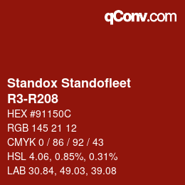 Farbcode: Standox Standofleet - R3-R208 | qconv.com