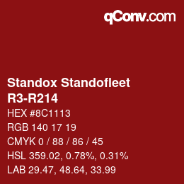 Color code: Standox Standofleet - R3-R214 | qconv.com