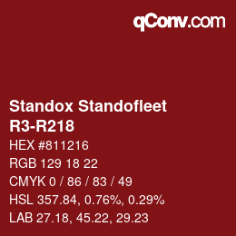 Código de color: Standox Standofleet - R3-R218 | qconv.com