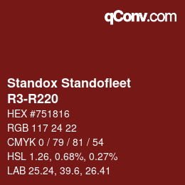 Código de color: Standox Standofleet - R3-R220 | qconv.com