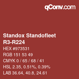 Código de color: Standox Standofleet - R3-R224 | qconv.com
