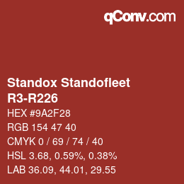 Código de color: Standox Standofleet - R3-R226 | qconv.com