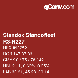 Código de color: Standox Standofleet - R3-R227 | qconv.com