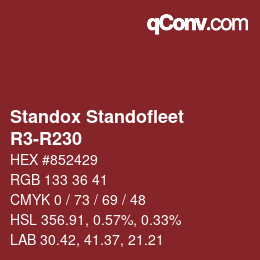 カラーコード: Standox Standofleet - R3-R230 | qconv.com