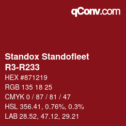 カラーコード: Standox Standofleet - R3-R233 | qconv.com