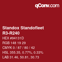 Código de color: Standox Standofleet - R3-R240 | qconv.com