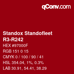 Color code: Standox Standofleet - R3-R242 | qconv.com