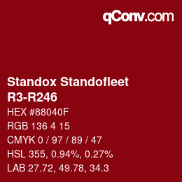 颜色代码: Standox Standofleet - R3-R246 | qconv.com