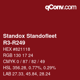 カラーコード: Standox Standofleet - R3-R249 | qconv.com