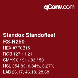 Código de color: Standox Standofleet - R3-R250 | qconv.com