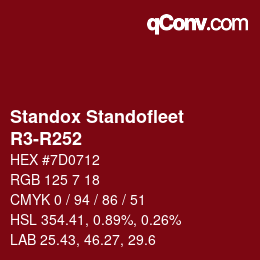 Code couleur: Standox Standofleet - R3-R252 | qconv.com