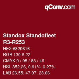 Code couleur: Standox Standofleet - R3-R253 | qconv.com
