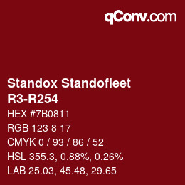 Code couleur: Standox Standofleet - R3-R254 | qconv.com