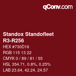 Código de color: Standox Standofleet - R3-R256 | qconv.com