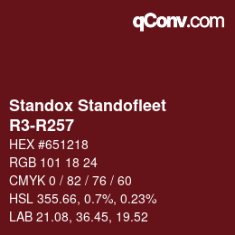 Código de color: Standox Standofleet - R3-R257 | qconv.com