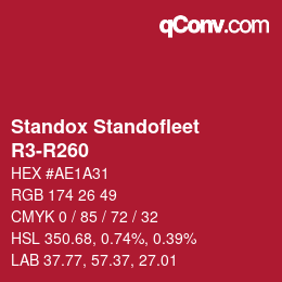 Color code: Standox Standofleet - R3-R260 | qconv.com