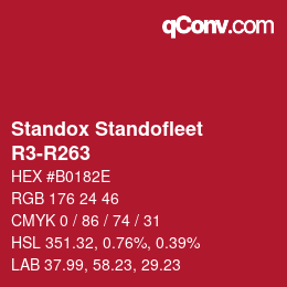 Código de color: Standox Standofleet - R3-R263 | qconv.com