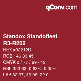 Código de color: Standox Standofleet - R3-R268 | qconv.com
