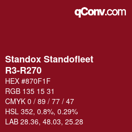 Código de color: Standox Standofleet - R3-R270 | qconv.com