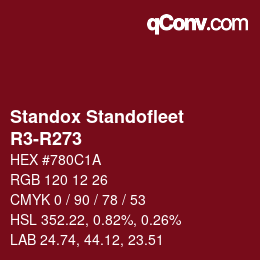 Código de color: Standox Standofleet - R3-R273 | qconv.com