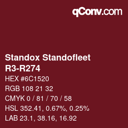 Código de color: Standox Standofleet - R3-R274 | qconv.com