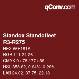 Color code: Standox Standofleet - R3-R275 | qconv.com