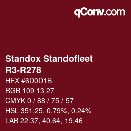 Código de color: Standox Standofleet - R3-R278 | qconv.com