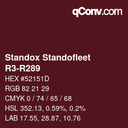 Color code: Standox Standofleet - R3-R289 | qconv.com