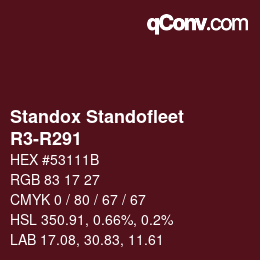 Código de color: Standox Standofleet - R3-R291 | qconv.com
