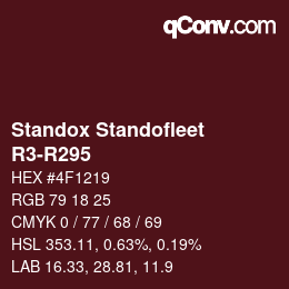 Código de color: Standox Standofleet - R3-R295 | qconv.com