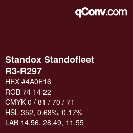 Código de color: Standox Standofleet - R3-R297 | qconv.com