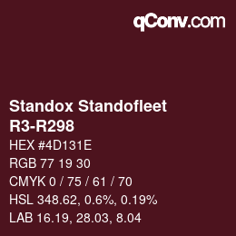 Código de color: Standox Standofleet - R3-R298 | qconv.com