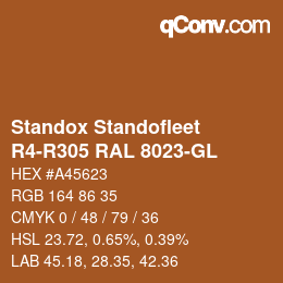 Código de color: Standox Standofleet - R4-R305 RAL 8023-GL | qconv.com