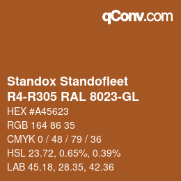 カラーコード: Standox Standofleet - R4-R305 RAL 8023-GL | qconv.com
