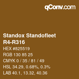 Color code: Standox Standofleet - R4-R316 | qconv.com