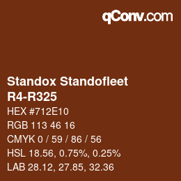 Código de color: Standox Standofleet - R4-R325 | qconv.com