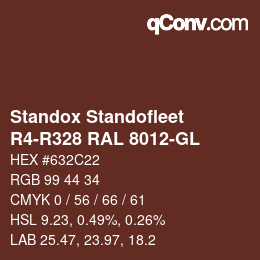 Color code: Standox Standofleet - R4-R328 RAL 8012-GL | qconv.com