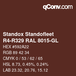 Code couleur: Standox Standofleet - R4-R329 RAL 8015-GL | qconv.com