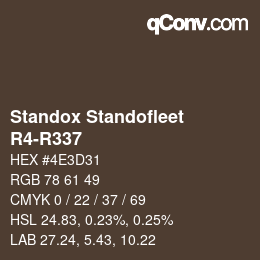 Color code: Standox Standofleet - R4-R337 | qconv.com