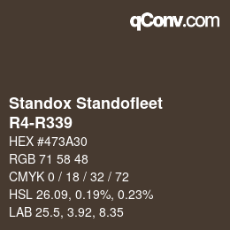 Color code: Standox Standofleet - R4-R339 | qconv.com