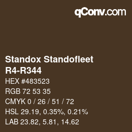 颜色代码: Standox Standofleet - R4-R344 | qconv.com