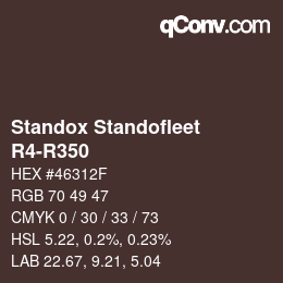 Código de color: Standox Standofleet - R4-R350 | qconv.com