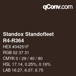 Color code: Standox Standofleet - R4-R364 | qconv.com