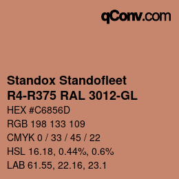 Código de color: Standox Standofleet - R4-R375 RAL 3012-GL | qconv.com