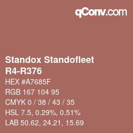 Código de color: Standox Standofleet - R4-R376 | qconv.com