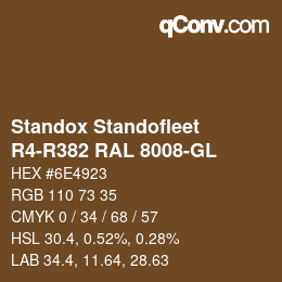 Color code: Standox Standofleet - R4-R382 RAL 8008-GL | qconv.com