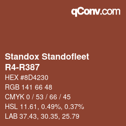 Farbcode: Standox Standofleet - R4-R387 | qconv.com