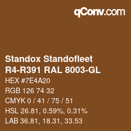 Color code: Standox Standofleet - R4-R391 RAL 8003-GL | qconv.com