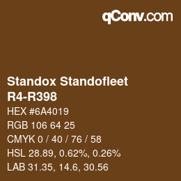 Color code: Standox Standofleet - R4-R398 | qconv.com