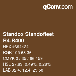 Código de color: Standox Standofleet - R4-R400 | qconv.com